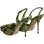 Dolce & Gabbana Dolce & Gabbana Green Python Leather Heels Sandals Shoes LA12554-35.5 1728,67345645728,Dolce & Gabbana,EU35.5/US5,EU35/US4.5,EU36.5/US6,EU36/US6,EU37.5/US7,EU38.5/US8,EU38/US7.5,EU39.5/US9,EU40/US9.5,Green,Material: 90% Molurus Python 4% C