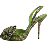 Dolce & Gabbana Dolce & Gabbana Green Python Leather Heels Sandals Shoes LA12554-35.5 1728,67345645728,Dolce & Gabbana,EU35.5/US5,EU35/US4.5,EU36.5/US6,EU36/US6,EU37.5/US7,EU38.5/US8,EU38/US7.5,EU39.5/US9,EU40/US9.5,Green,Material: 90% Molurus Python 4% C