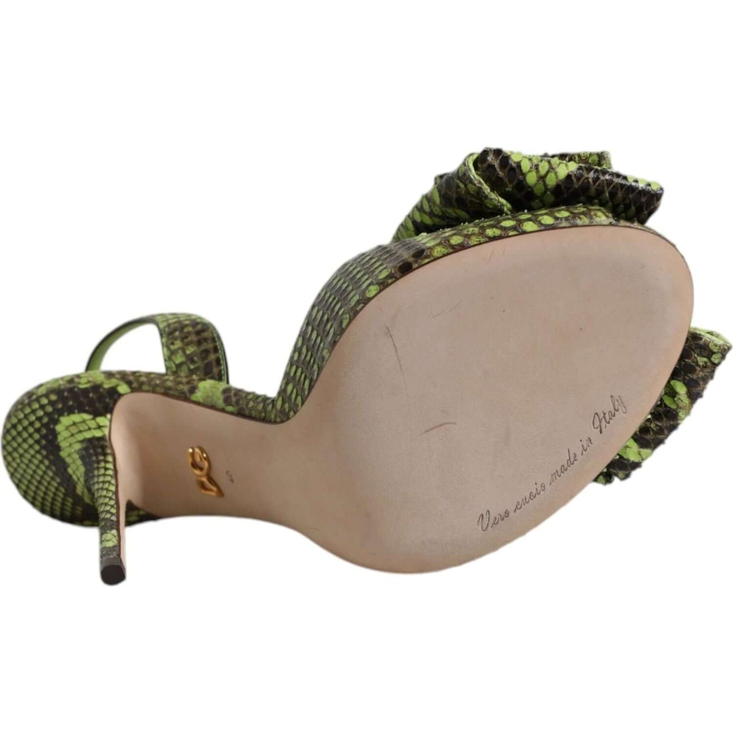Dolce & Gabbana Dolce & Gabbana Green Python Leather Heels Sandals Shoes LA12554-35.5 1728,67345645728,Dolce & Gabbana,EU35.5/US5,EU35/US4.5,EU36.5/US6,EU36/US6,EU37.5/US7,EU38.5/US8,EU38/US7.5,EU39.5/US9,EU40/US9.5,Green,Material: 90% Molurus Python 4% C