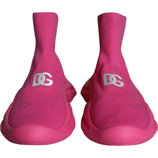Dolce & Gabbana Dolce & Gabbana Pink Logo Print Slip On Socks Sneakers Shoes MV5843-44 1728,67345645728,Dolce & Gabbana,EU44/US11,Material: Fabric,Men,New with tags,Pink,Rubber,Sneakers - Men - Shoes