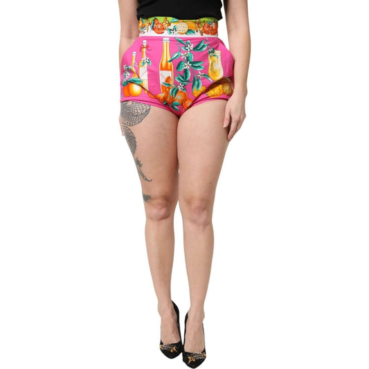 Dolce & Gabbana Dolce & Gabbana Pink Printed High Waist Hot Pants Shorts PAN76315-38 1728,67345645728,Dolce & Gabbana,IT38 | XS,IT42|M,IT44 | L,Material: 100% Cotton,New with tags,Pink,Shorts - Women - Clothing,Women