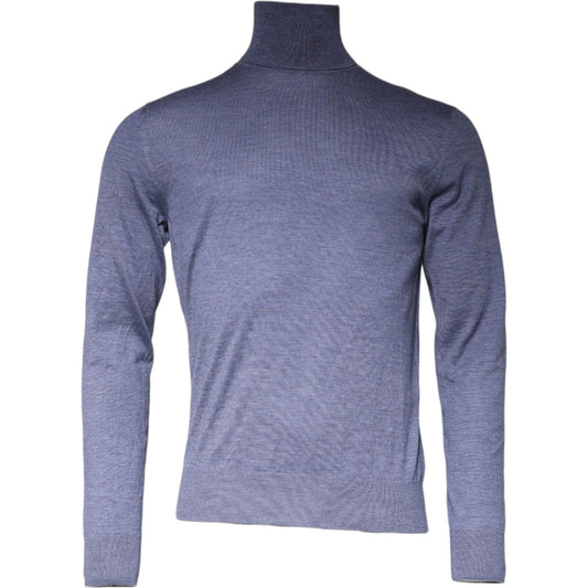 Dolce & Gabbana Dolce & Gabbana Purple Blue Long Sleeve Turtleneck Pullover Sweater TSH87070-48 1728,67345645728,Dolce & Gabbana,IT48 | M,Material: 100% cashmere,Men,Preowned / Defect,Purple,Sweaters - Men - Clothing