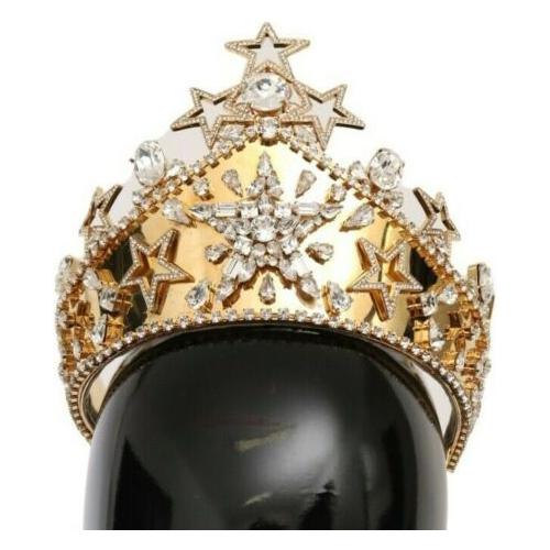 Dolce & Gabbana Dolce & Gabbana Regal Crystal Diadem Gold Tiara SMY98888 Category-Accessories,crystals,Dolce & Gabbana,Gender-Women,Gold,Headbands - Women - Accessories,Material: Brass,New with tags,Subcategory-Headbands,Women