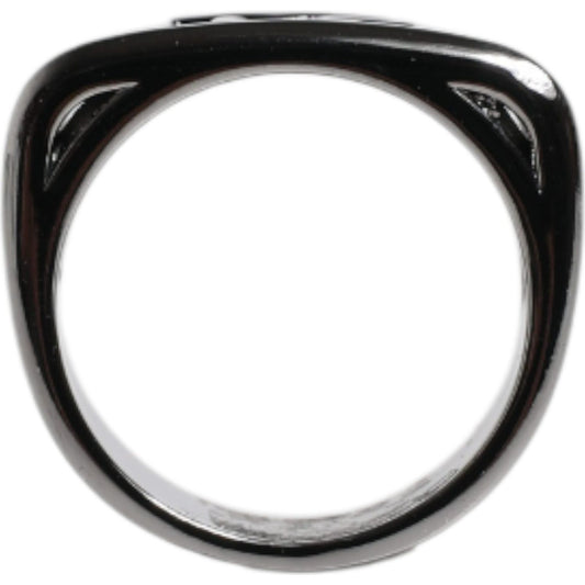 Dolce & Gabbana Dolce & Gabbana Silver Tone Brass Anello DG Logo Ring SMY10559-62 1728,67345645728,Dolce & Gabbana,EU62 | US10.5,Material: 100% Brass,Men,New with tags,Rings - Men - Jewelry,Silver