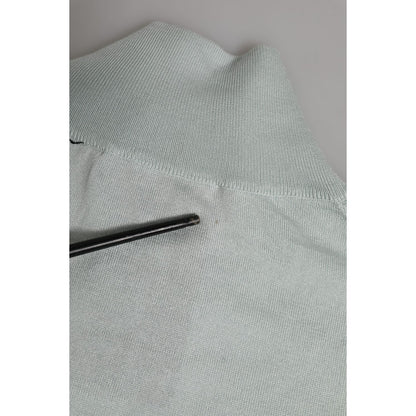 Dolce & Gabbana Gray Turtle Neck 3/4 Sleeves Pullover Top