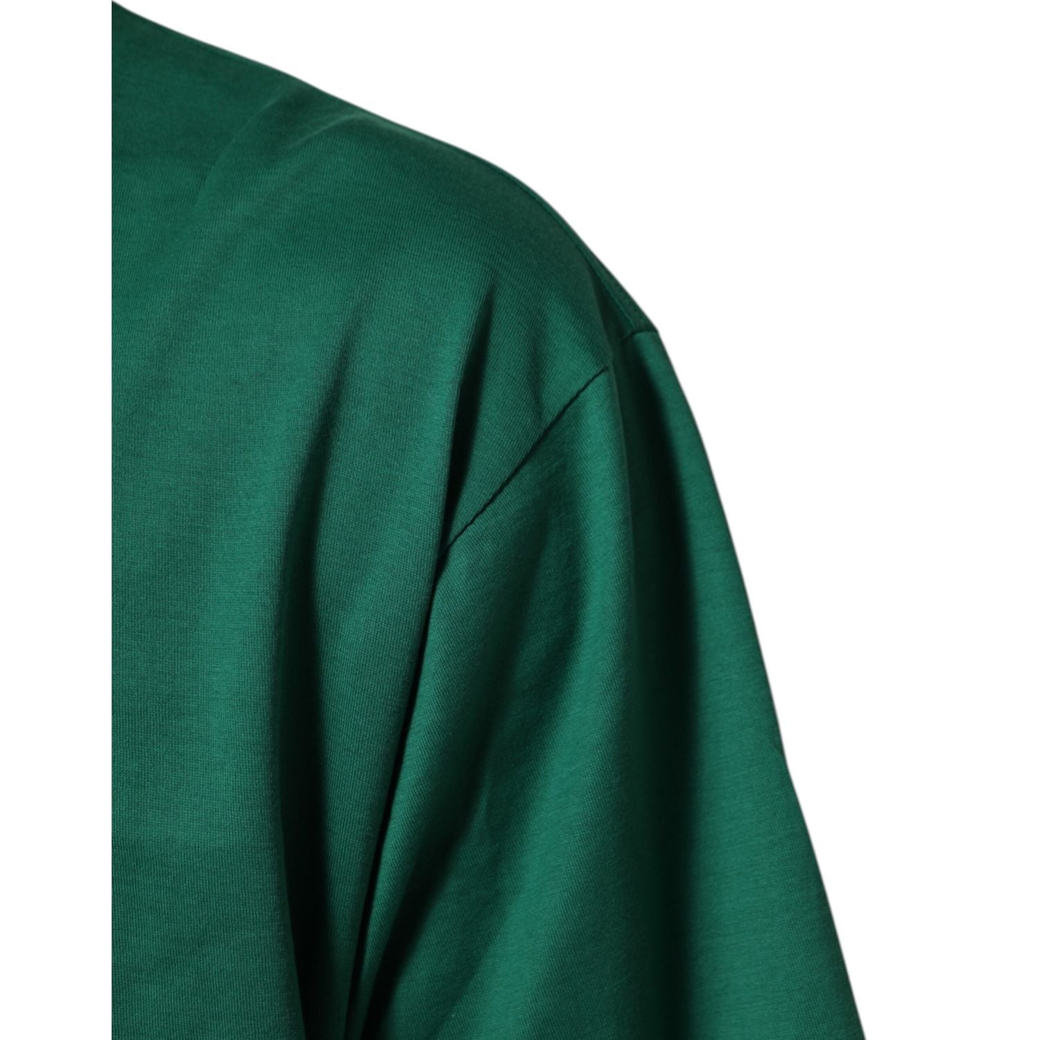 Dolce & Gabbana Green Cotton Graphic Logo Print Crewneck T-shirt