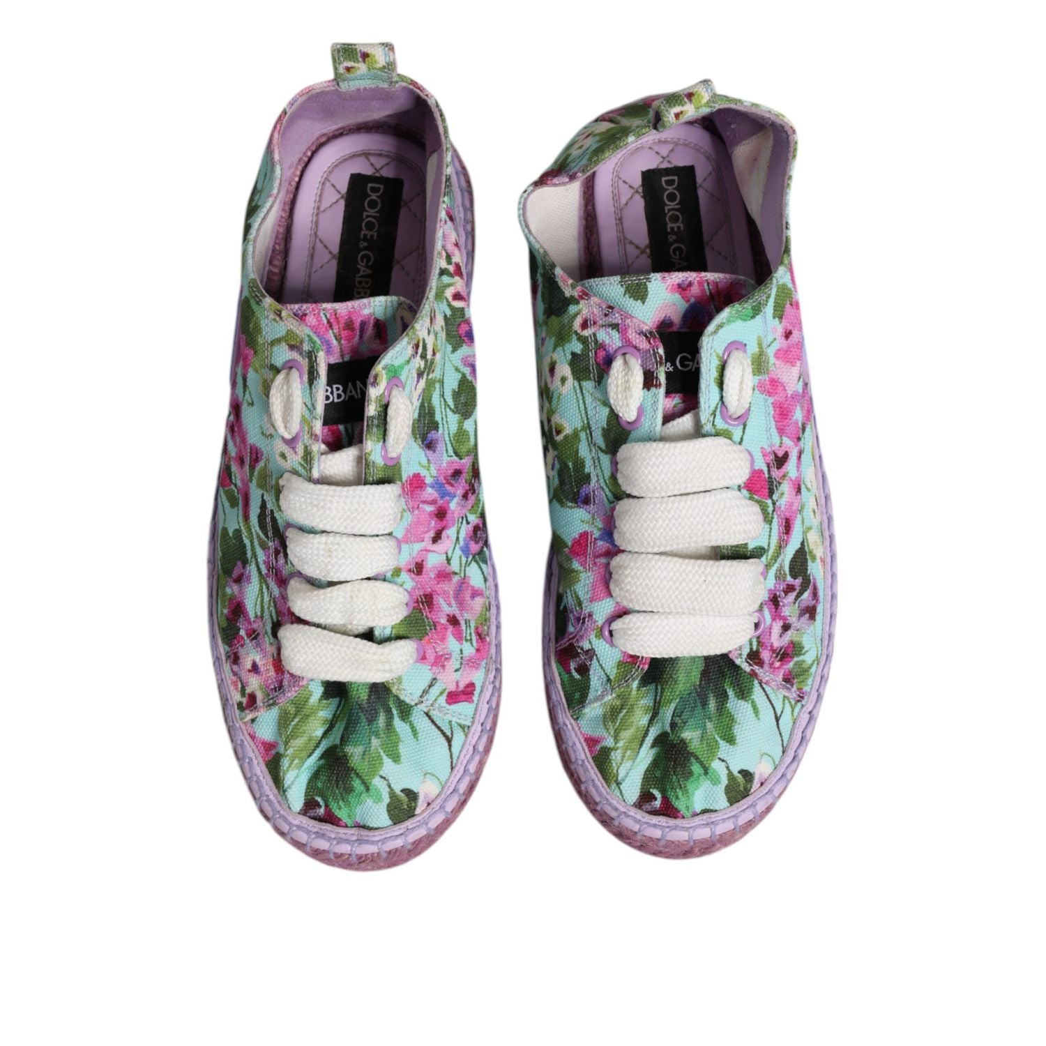 Dolce & Gabbana Multicolor Canvas Espadrilles Sneakers Shoes
