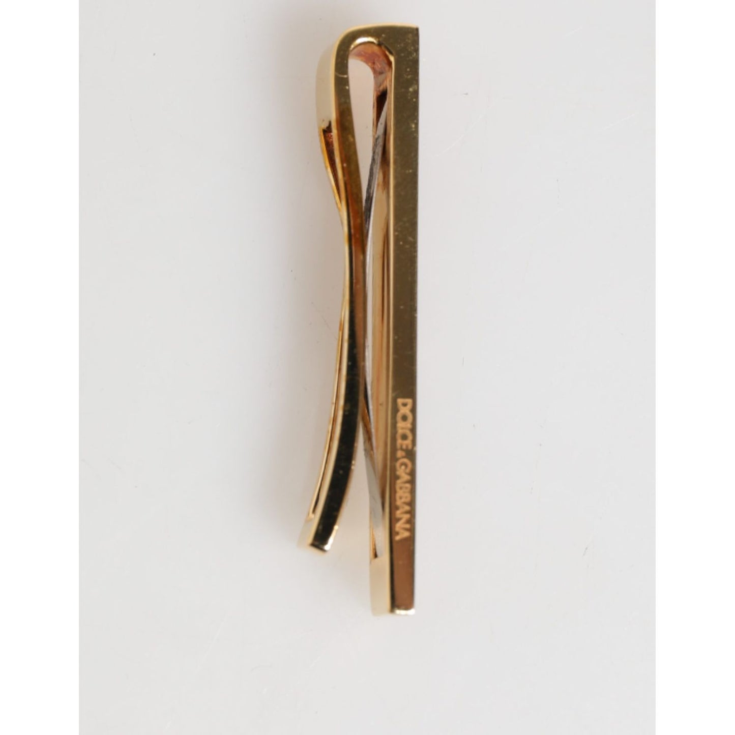 Dolce & Gabbana Multicolor Gold Tone Brass Men's Accessory Tie Clip Bar