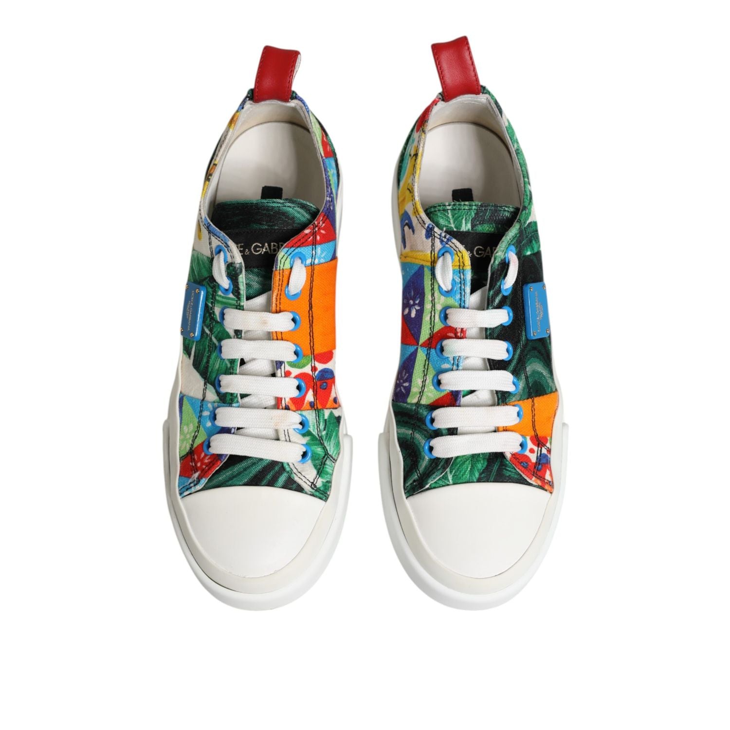 Dolce & Gabbana Multicolor Patchwork Low Top Sneakers Shoes