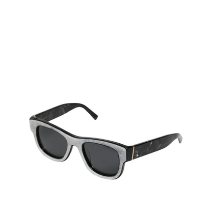 Dolce & Gabbana Pearl White Acetate Frame Domenico Deep Shades Sunglasses