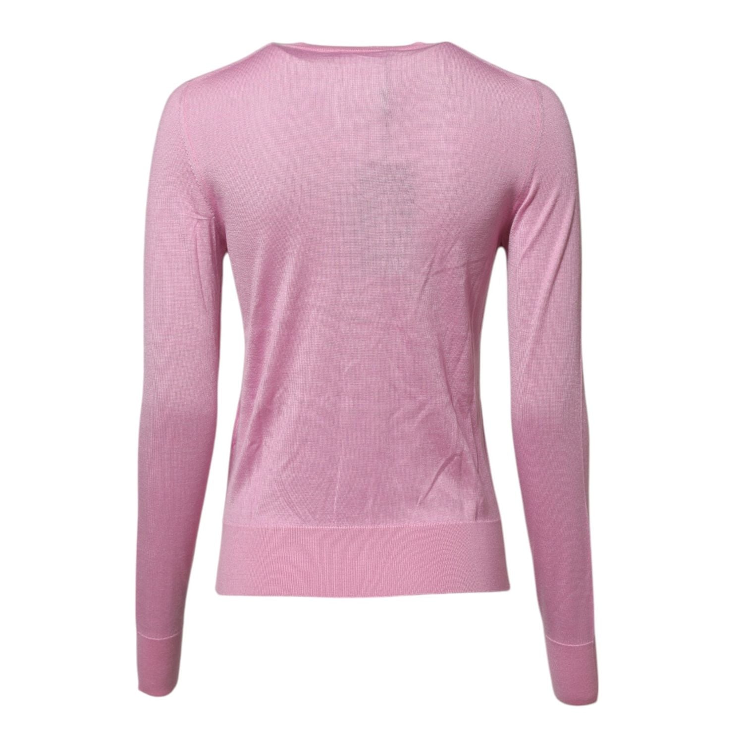 Dolce & Gabbana Pink Floral Detailing Cardigan Sweater