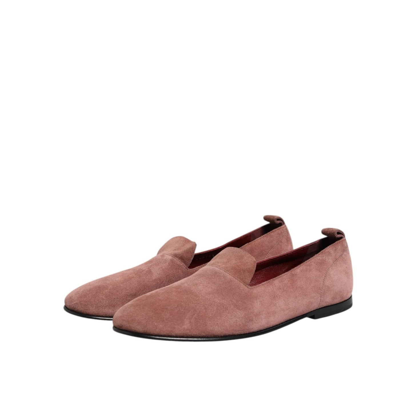 Dolce & Gabbana Pink Suede Loafers Formal Men Dress Shoes