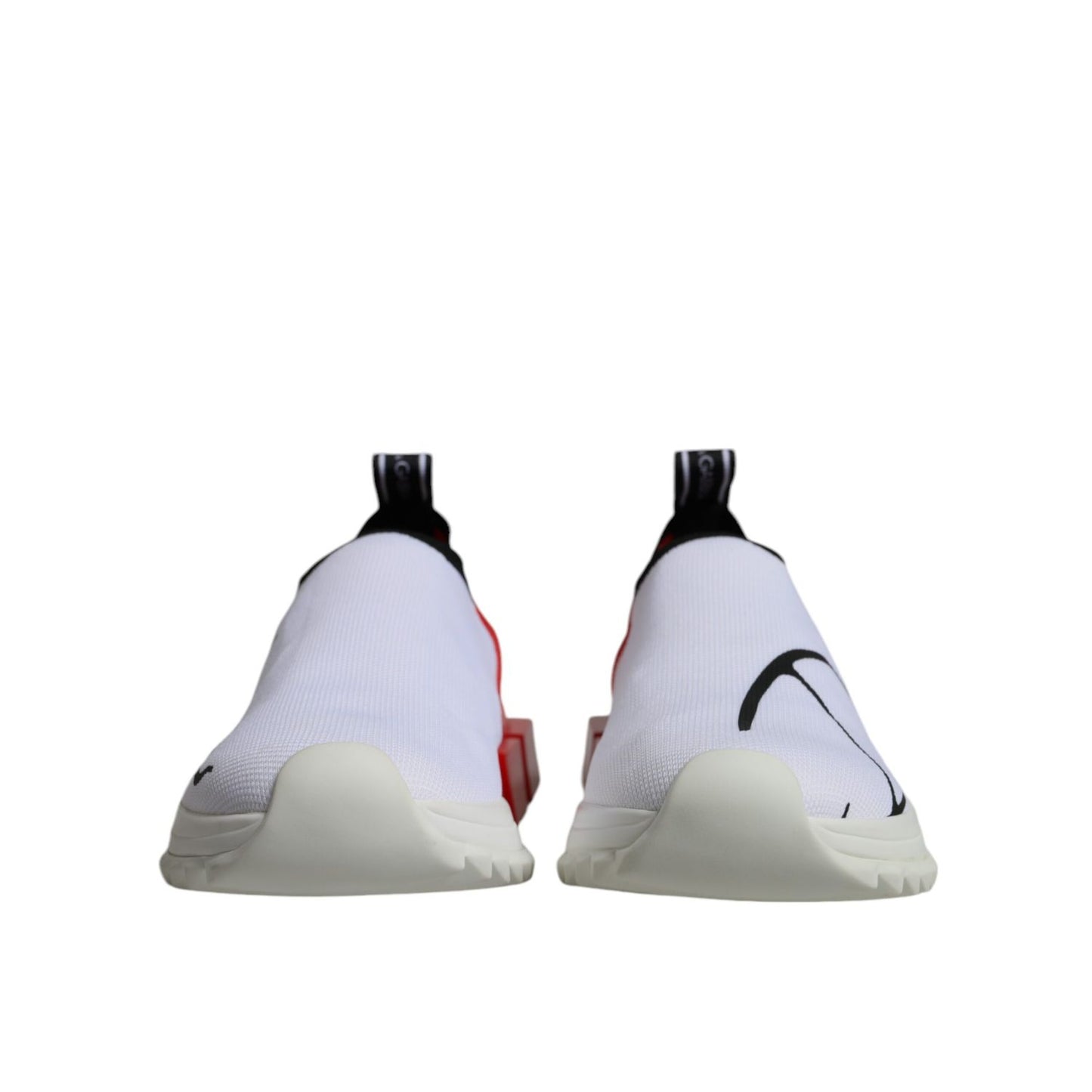 Dolce & Gabbana White Red Low Top Sorrento Men Sneakers Shoes