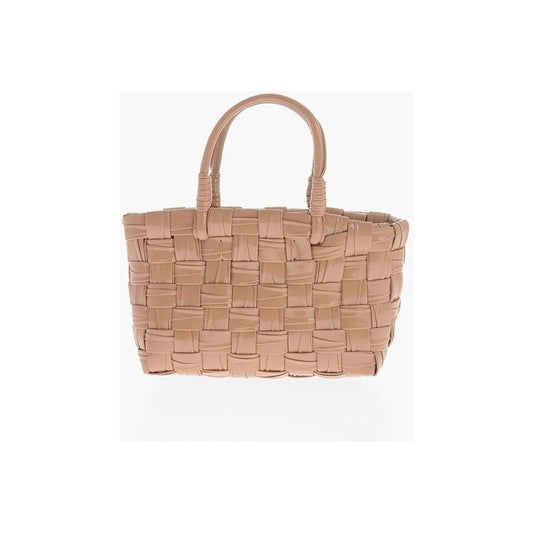 Dsquared² Dsquared² Glossy Handbag with Braided Design DSP517099GD 1728,74866327712,Bags,Beige,Dsquared²,New with tags,Tote Bags - Women - Bags,Women,Women - Bags