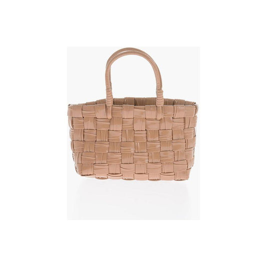 Dsquared² Dsquared² Glossy Handbag with Braided Design DSP517099GD 1728,74866327712,Bags,Beige,Dsquared²,New with tags,Tote Bags - Women - Bags,Women,Women - Bags