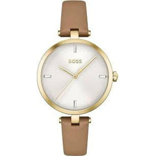 Hugo Boss Hugo Boss Beige Leather Watch BO1502652AC 1728,Beige,Hugo Boss,New with tags,Watches for Women - Watches,Women