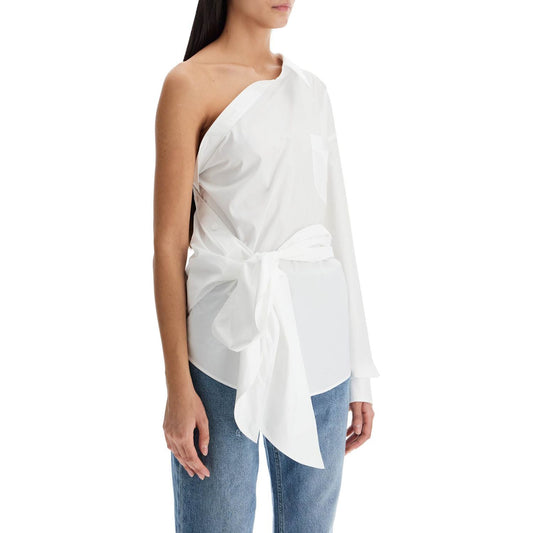 Moschino one-shoulder poplin stretch Topwear Moschino Light Gray