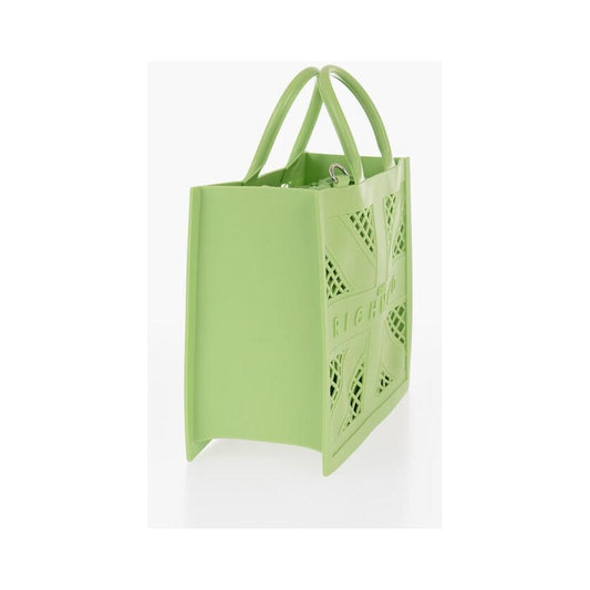 John Richmond John Richmond Solid Color CRACOV Tote Bag with Cut-Out Details JOP617616GD 1728,74866327712,Bags,Green,John Richmond,New with tags,Tote Bags - Women - Bags,Women,Women - Bags