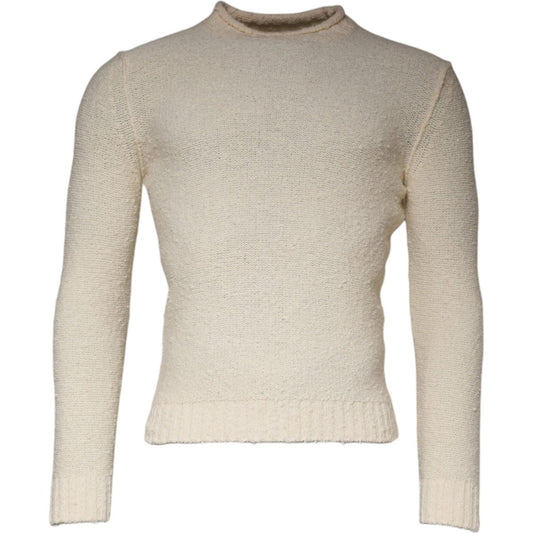 KANGRA KANGRA Beige Wool Knit Long Sleeve Round Neck Pullover Sweater TSH87007-46 1728,67345645728,Beige,IT46 | S,KANGRA,Material: 95% Wool 5% Nylon,Men,Preowned / Defect,Sweaters - Men - Clothing