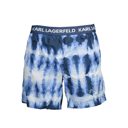 Karl Lagerfeld Azzurro Polyester Men's Swim Trunk