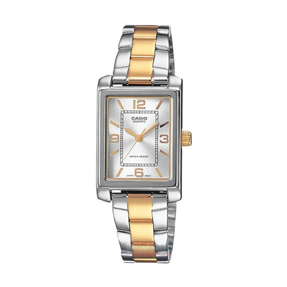 CASIO COLLECTION Mod. TANK STEEL&GOLD - ARGENTEE WATCHES