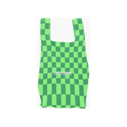 Last Frame Last Frame Two-Tone Checked Mini Bag with Faux Leather Shoulder Strap LAP605847GD 1728,74866327712,Bags,Green,Last Frame,New with tags,Shoulder Bags - Women - Bags,Women,Women - Bags