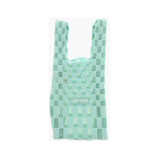 Last Frame Last Frame Two-Tone Checked Tote Bag LAP605837GD 1728,74866327712,Bags,Green,Last Frame,New with tags,Tote Bags - Women - Bags,Women,Women - Bags