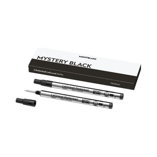 MONTBLANC Mod.  MISTERY BLACK - REFILLS  ROLLER BALL PEN - MEDIUM - 2PCS FASHION ACCESSORIES MONTBLANC White Smoke