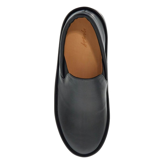 Marsell minimalist black calfskin slip-on slippers with rubber sole Moccasins Marsell Dark Slate Gray