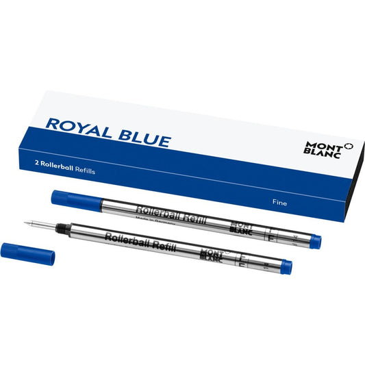 MONTBLANC MONTBLANC Mod. ROYAL BLUE - BALLPOINT PEN REFILLS - FINE - 2 PCS 128232 PENS,Refill