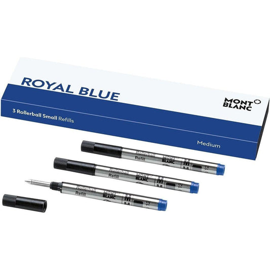 MONTBLANC MONTBLANC Mod. ROYAL BLUE - BALLPOINT PEN REFILLS - MEDIUM - 3 PCS 128241 PENS,Refill