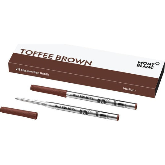 MONTBLANC MONTBLANC Mod. TOFFEE BROWN - BALLPOINT PEN REFILLS - MEDIUM - 2 PCS 125957 PENS,Refill