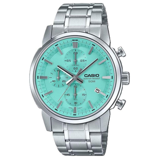 CASIO COLLECTION Mod. CHRONO DATE - AQUA GREEN WATCHES CASIO COLLECTION & VINTAGE Dark Sea Green