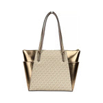 Michael Kors Michael Kors Charlotte Large Leather Top Zip Tote Bag Purse Rose Gold 77072 1728,67346104480,Michael Kors,New with tags,Tote Bags - Women - Bags