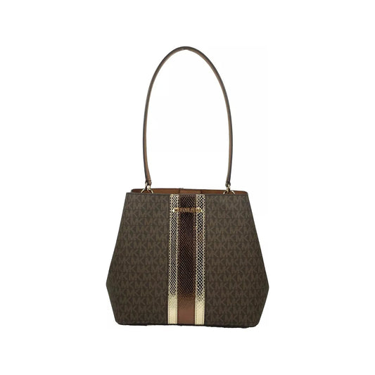 Michael Kors Michael Kors Medium Pratt Bucket Shoulder Bag Purse Brown 80638 1728,67346104480,Michael Kors,New with tags,Shoulder Bags - Women - Bags
