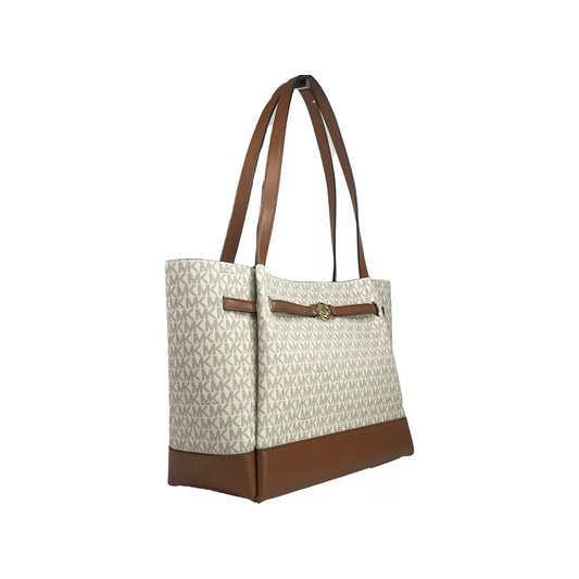 Michael Kors Michael Kors Reed Large Belted Tote Shoulder Bag Purse Vanilla 83226 1728,67346104480,Michael Kors,New with tags,Shoulder Bags - Women - Bags