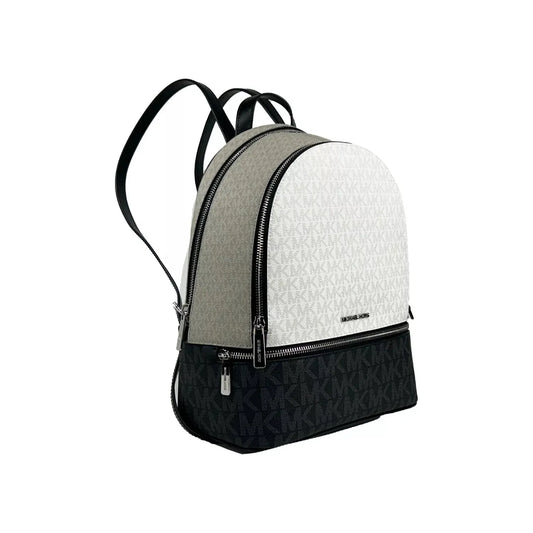 Michael Kors Michael Kors Rhea Medium PVC Backpack Bookbag Optic White Multi 30754 1728,67346104480,Backpacks - Women - Bags,Michael Kors,New with tags