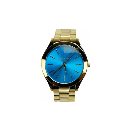 Michael Kors Michael Kors Slim Runway Stainless Steel Watch MK3265 Blue Gold MK3265 1728,67346104480,Michael Kors,New with tags,Unisex Watches - Watches