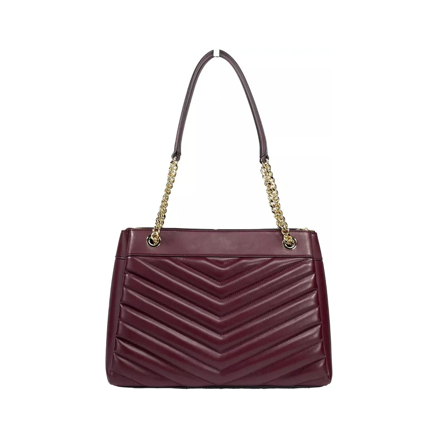 Front view with bag zipped and handles upright.