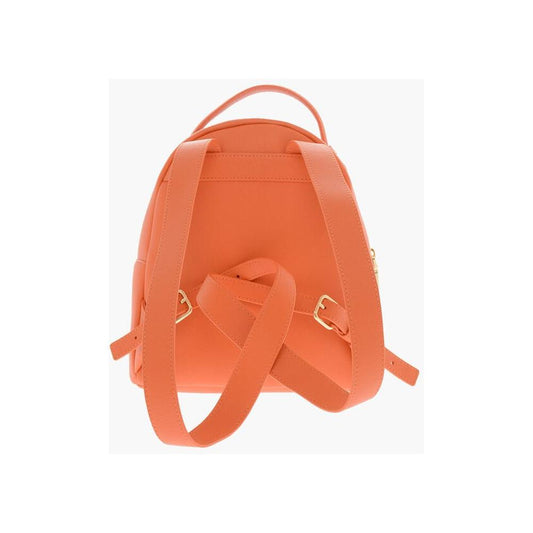 Moschino Moschino LOVE Faux Leather Backpack with Golden Logo MOP483364GD 1728,74866327712,Backpacks - Women - Bags,Bags,Moschino,New with tags,Orange,Women,Women - Bags