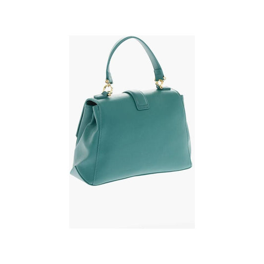 Moschino Moschino LOVE Faux Leather Handbag with Heart Shaped Charm MOP483404GD 1728,74866327712,Bags,Green,Moschino,New with tags,Tote Bags - Women - Bags,Women,Women - Bags