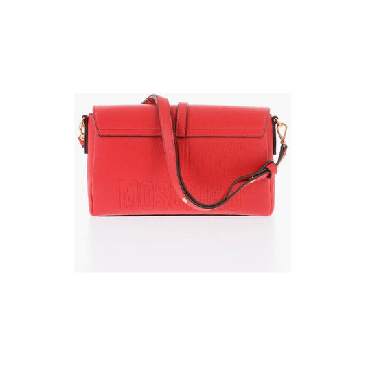 Moschino Moschino LOVE Faux Leather Shoulder Bag With Maxi Logo on the Back MOP490717GD 1728,74866327712,Bags,Moschino,New with tags,Red,Shoulder Bags - Women - Bags,Women,Women - Bags
