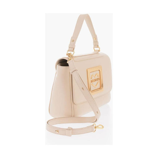 Moschino Moschino LOVE Faux Leather Shoulder Bag with Metal Golden Logo MOP490763GD 1728,74866327712,Bags,Beige,Moschino,New with tags,Shoulder Bags - Women - Bags,Women,Women - Bags