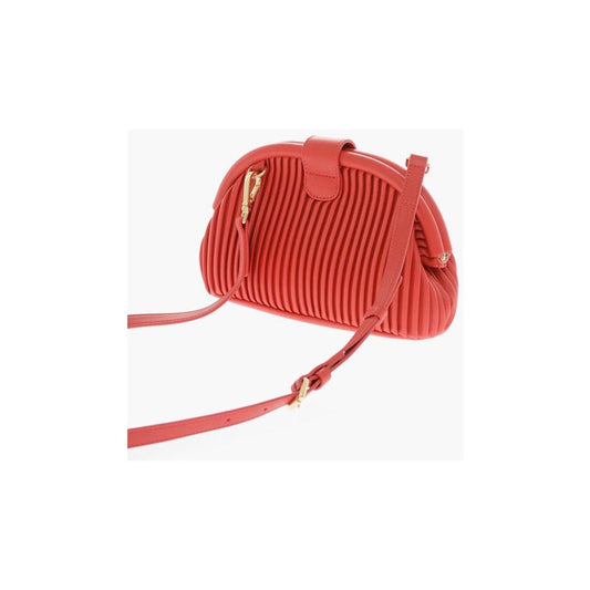 Moschino Moschino LOVE Pleated Faux Clutch with Removable Shoulder Strap MOP483330GD 1728,74866327712,Bags,Moschino,New with tags,Red,Tote Bags - Women - Bags,Women,Women - Bags