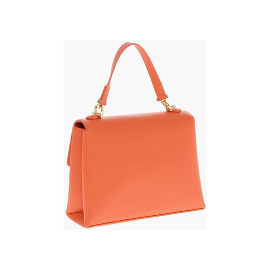 Moschino Moschino LOVE Saffiano Faux Leather Hande Bag with Removable Shoulder MOP554744GD 1728,74866327712,Bags,Moschino,New with tags,Orange,Tote Bags - Women - Bags,Women,Women - Bags