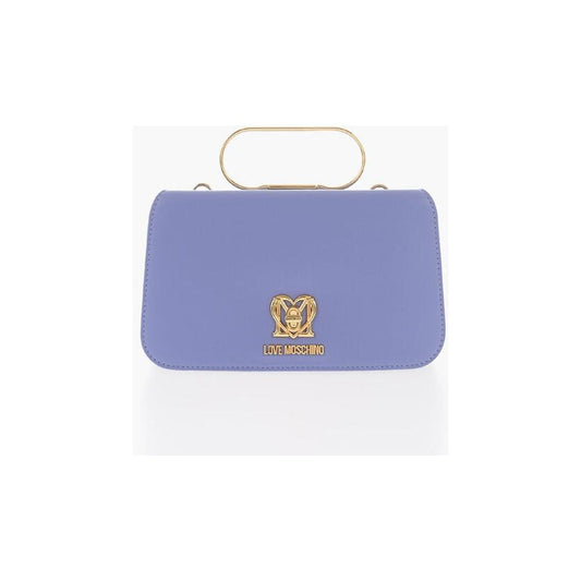 Moschino Moschino LOVE Solid Color Handbag with Removable Faux Fur Handle MOP490440GD 1728,74866327712,Bags,Moschino,New with tags,Purple,Tote Bags - Women - Bags,Women,Women - Bags