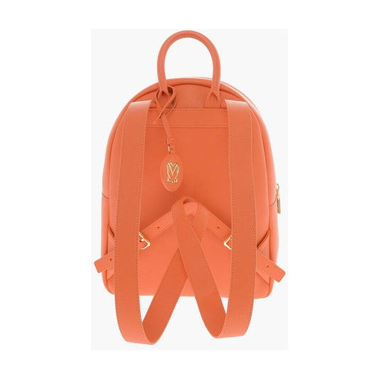 Moschino Moschino LOVE Textured Faux Leather Backpack with Golden Logo MOP483452GD 1728,74866327712,Backpacks - Women - Bags,Bags,Moschino,New with tags,Orange,Women,Women - Bags