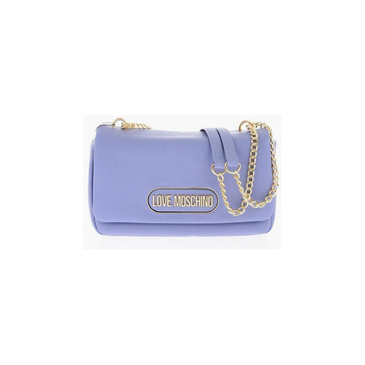 Moschino Moschino LOVE Textured Faux Leather Shoulder Bag with Golden Logo MOP447171GD 1728,74866327712,Bags,Moschino,New with tags,Purple,Shoulder Bags - Women - Bags,Women,Women - Bags