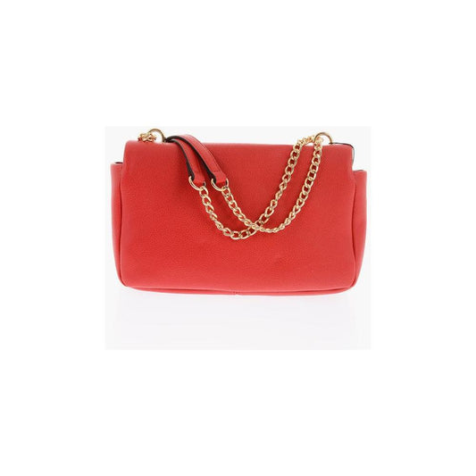 Moschino Moschino LOVE Textured Faux Leather Shoulder Bag with Golden Logo MOP454401GD 1728,74866327712,Bags,Moschino,New with tags,Red,Shoulder Bags - Women - Bags,Women,Women - Bags