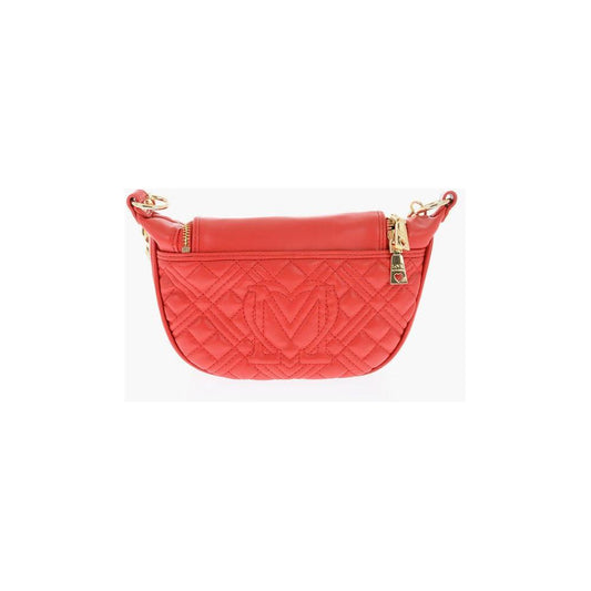 Moschino Moschino LOVE chain handle quilted faux leather bag MOP447128GD 1728,74866327712,Bags,Moschino,New with tags,Red,Shoulder Bags - Women - Bags,Women,Women - Bags